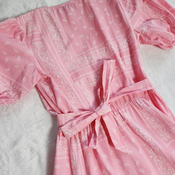 Never Fully Dressed Pink Bandana Wrap Maxi Dress - Picture 8 of 13